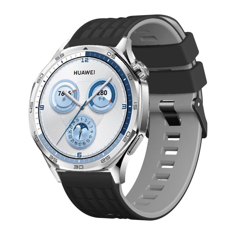 Angular Two Color Silicone Watch Band
