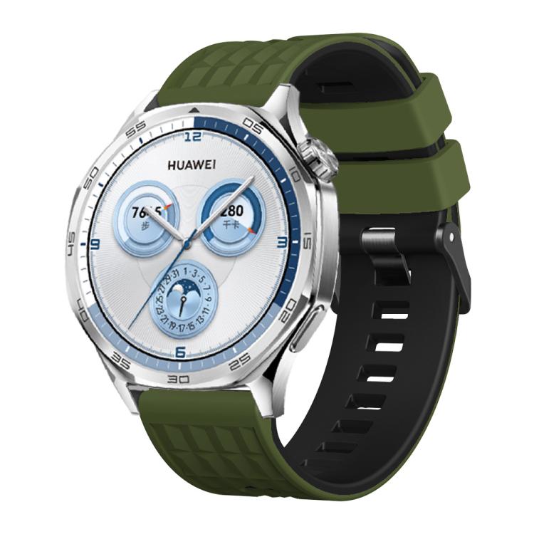 Angular Two Color Silicone Watch Band