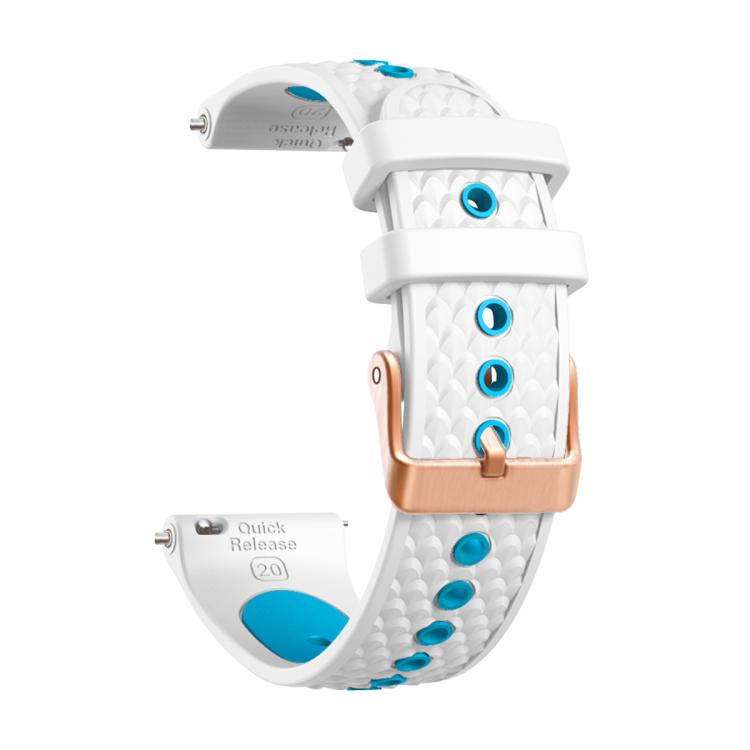 Fish Scale Texture Two Color Silicone Watch Band