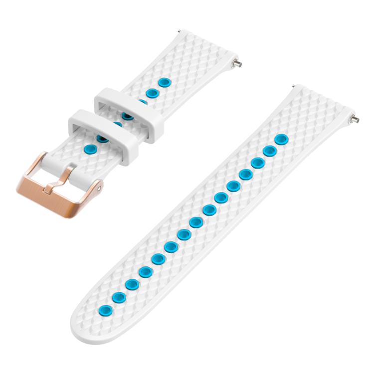 Fish Scale Texture Two Color Silicone Watch Band