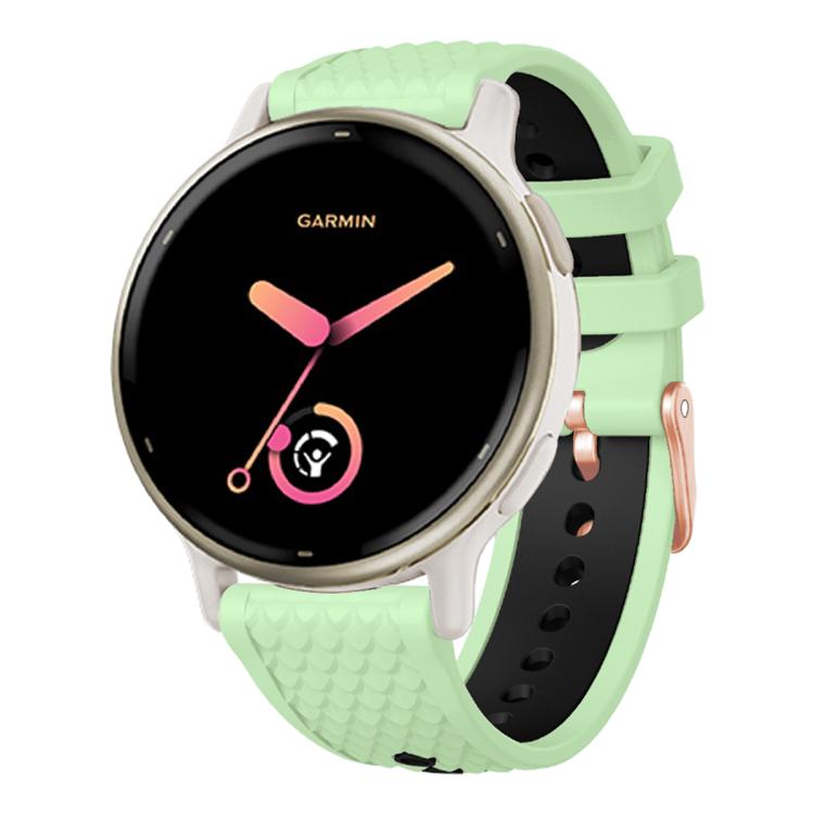 Fish Scale Texture Two Color Silicone Watch Band