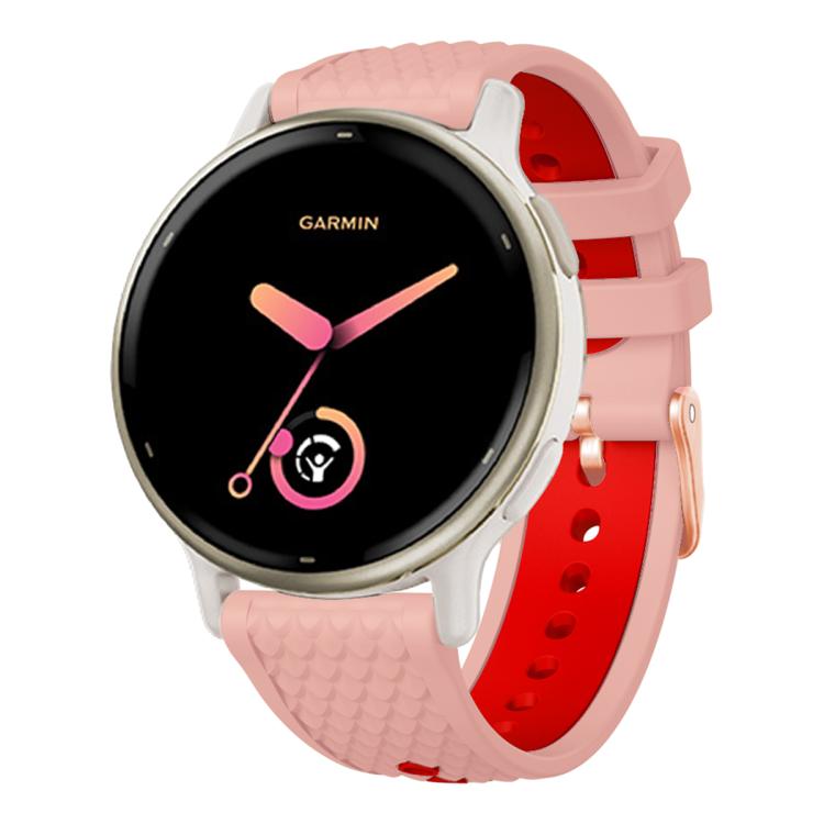 Fish Scale Texture Two Color Silicone Watch Band