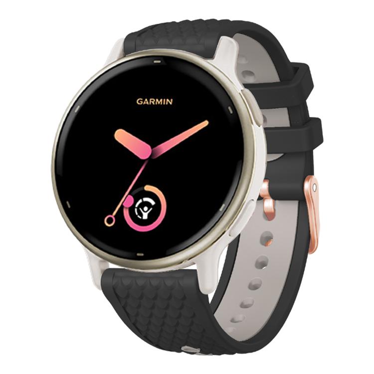 Fish Scale Texture Two Color Silicone Watch Band