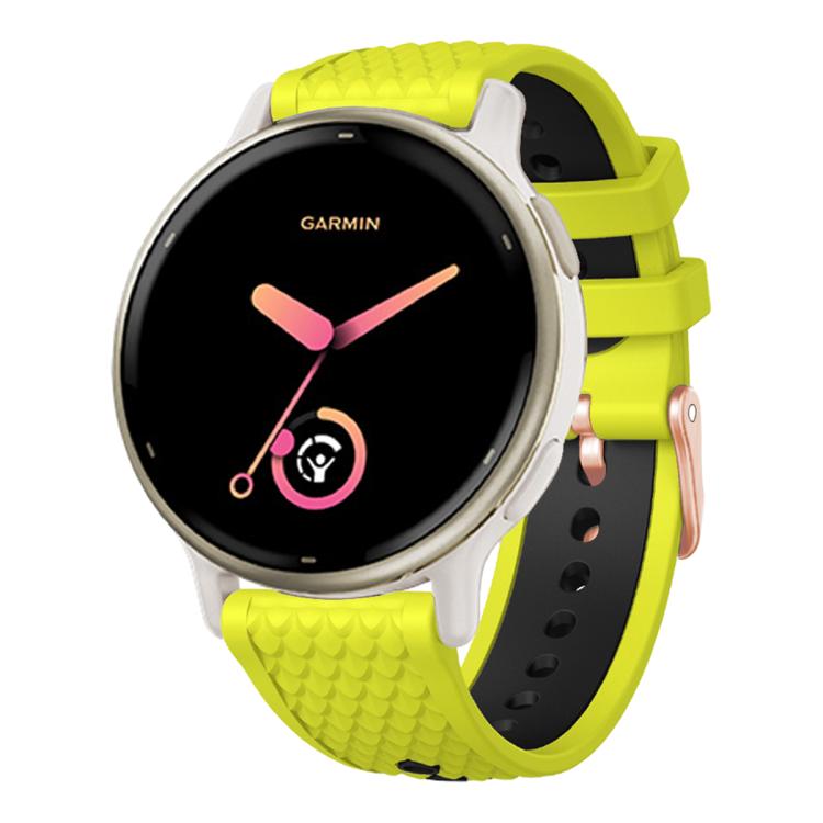 Fish Scale Texture Two Color Silicone Watch Band