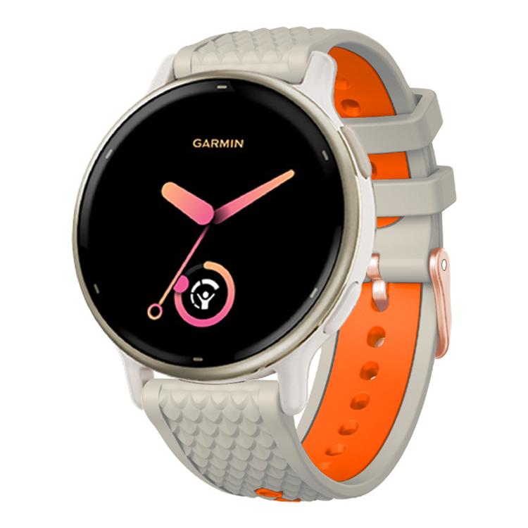 Fish Scale Texture Two Color Silicone Watch Band