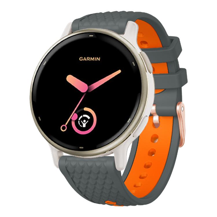 Fish Scale Texture Two Color Silicone Watch Band
