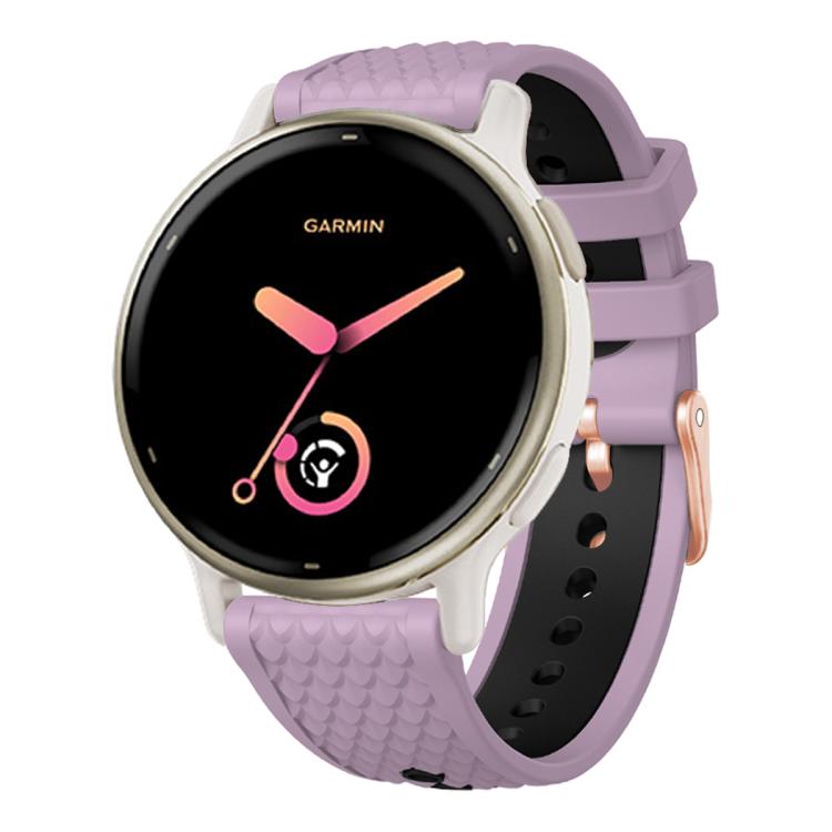 Fish Scale Texture Two Color Silicone Watch Band