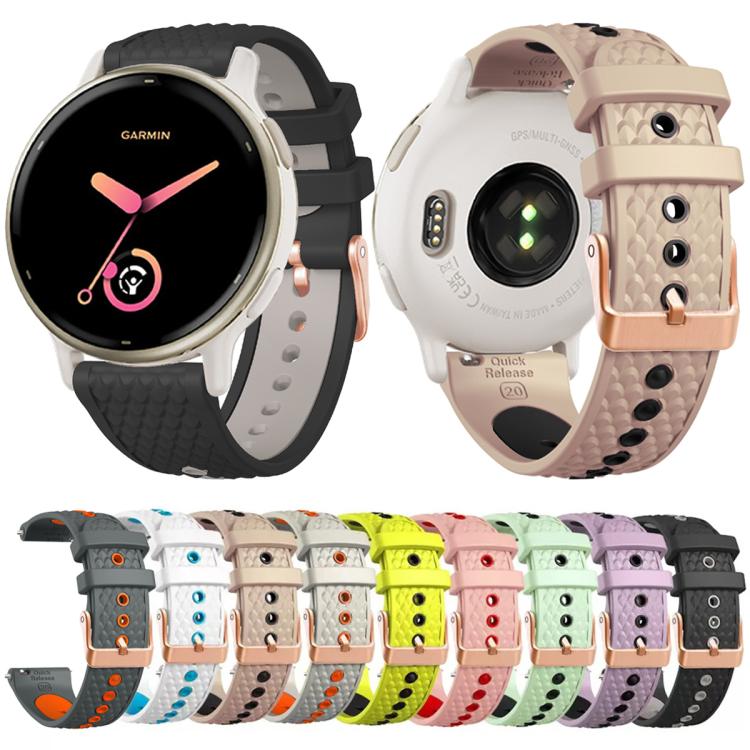 Fish Scale Texture Two Color Silicone Watch Band