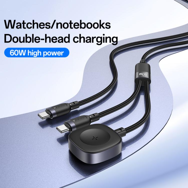 Yesido CA136C 60W USB-C / Type-C to Type-C &amp; iWatch 2 in 1 Charging Cable
