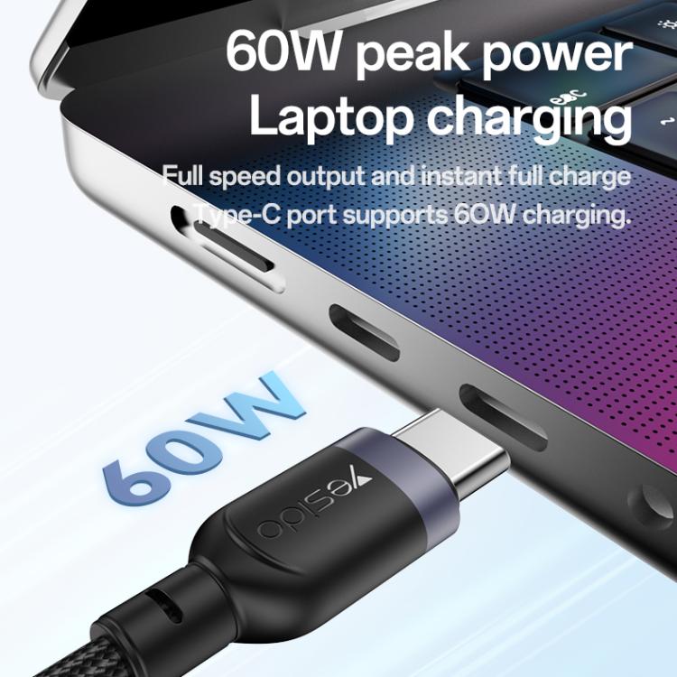 Yesido CA136C 60W USB-C / Type-C to Type-C &amp; iWatch 2 in 1 Charging Cable