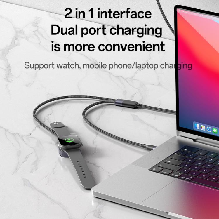 Yesido CA136C 60W USB-C / Type-C to Type-C &amp; iWatch 2 in 1 Charging Cable