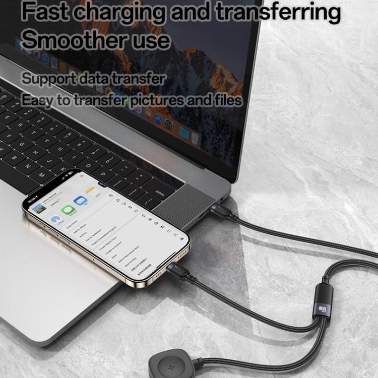 Yesido CA136C 60W USB-C / Type-C to Type-C &amp; iWatch 2 in 1 Charging Cable