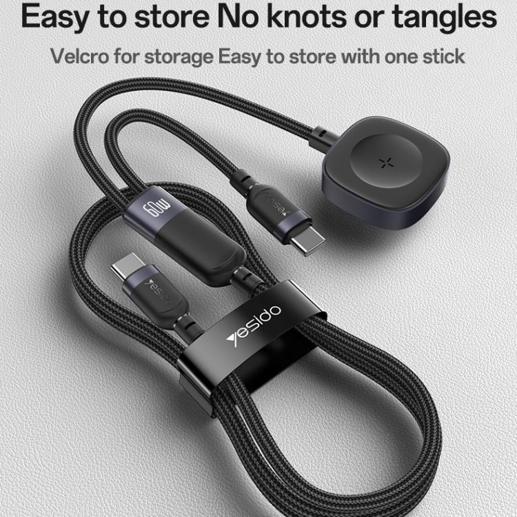 Yesido CA136C 60W USB-C / Type-C to Type-C &amp; iWatch 2 in 1 Charging Cable