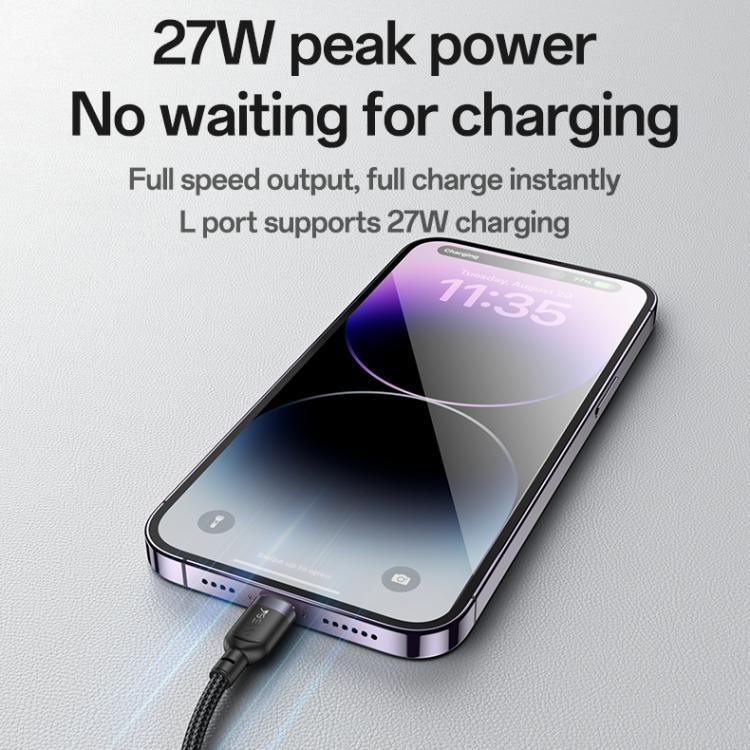 Yesido CA136L 27W USB-C / Type-C to 8 Pin &amp; iWatch 2 in 1 Charging Cable