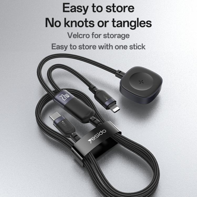 Yesido CA136L 27W USB-C / Type-C to 8 Pin &amp; iWatch 2 in 1 Charging Cable