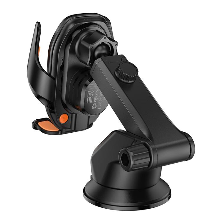 hoco HW34 Blue Whale Car Center Console 3-Axis Linkage Wireless Fast Charging Phone Holder