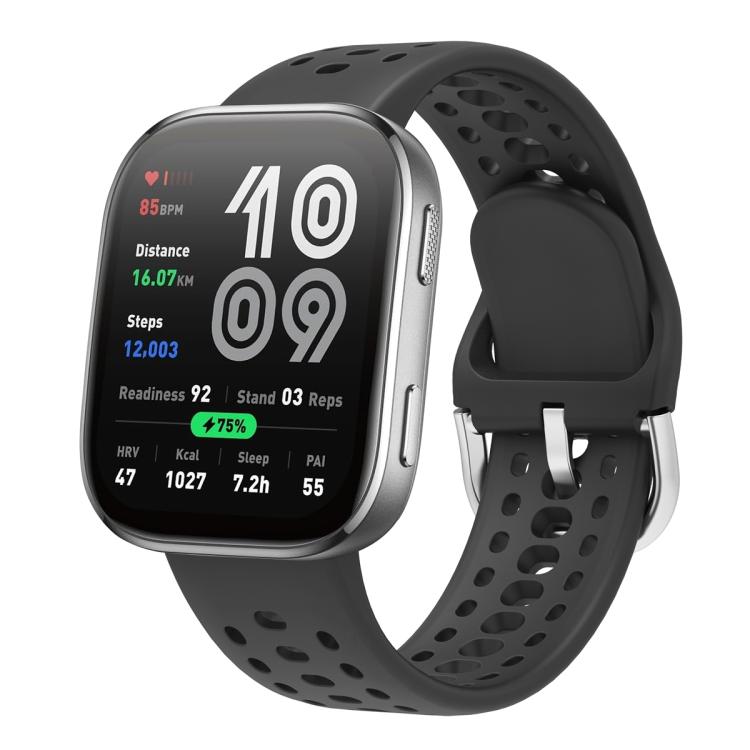 Silver Buckle Solid Color Silicone Watch Band