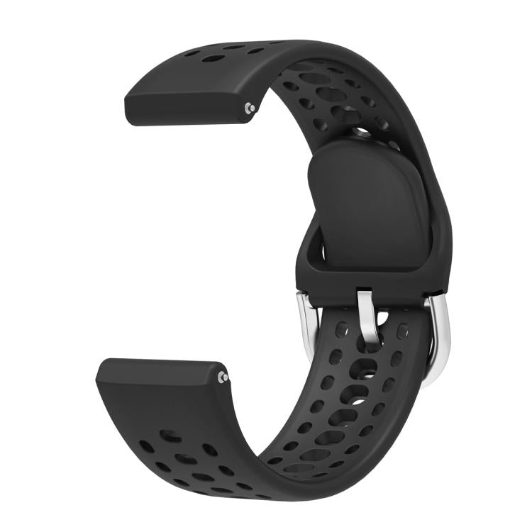 Silver Buckle Solid Color Silicone Watch Band