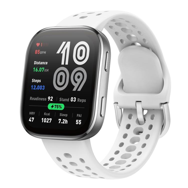Silver Buckle Solid Color Silicone Watch Band