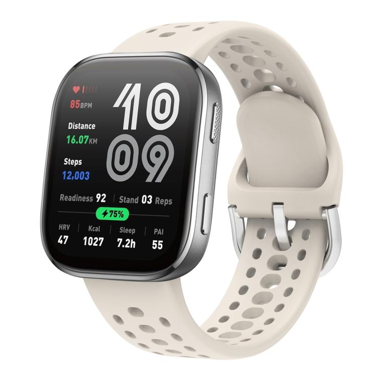 Silver Buckle Solid Color Silicone Watch Band