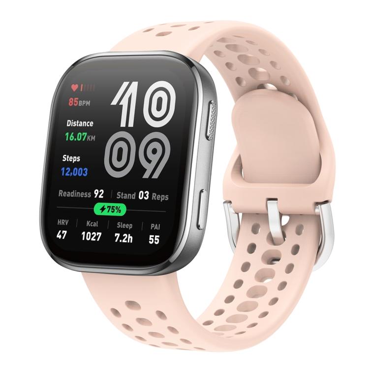 Silver Buckle Solid Color Silicone Watch Band