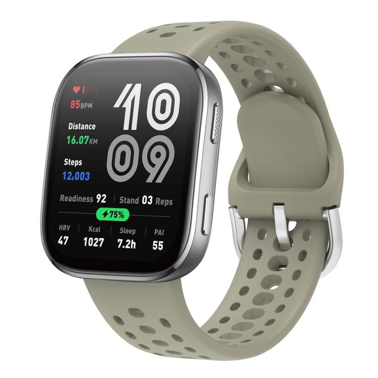 Silver Buckle Solid Color Silicone Watch Band