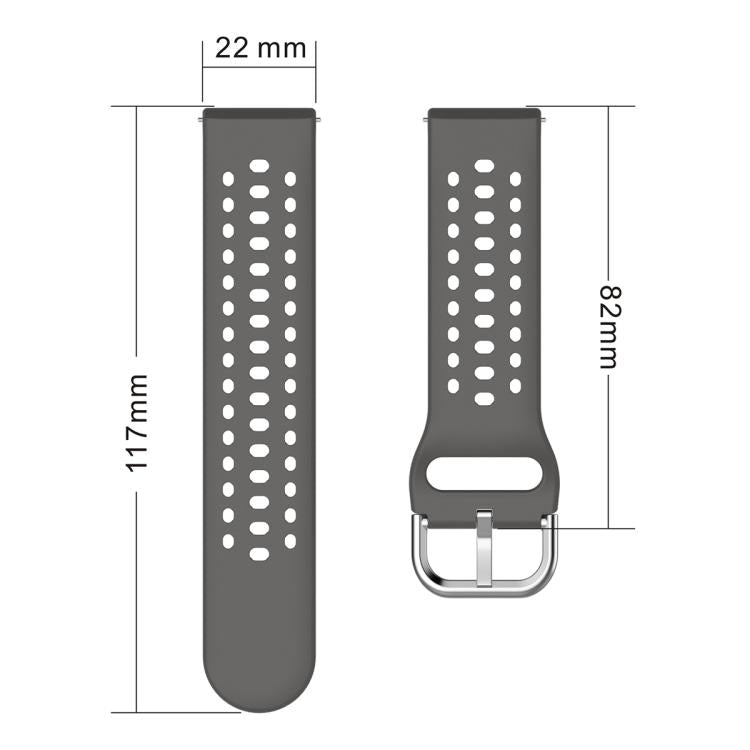 Silver Buckle Solid Color Silicone Watch Band