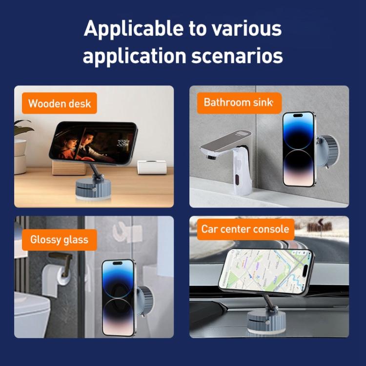 BDK103 Vacuum Adsorption Magnetic Folding Car Phone Holder, BDK103