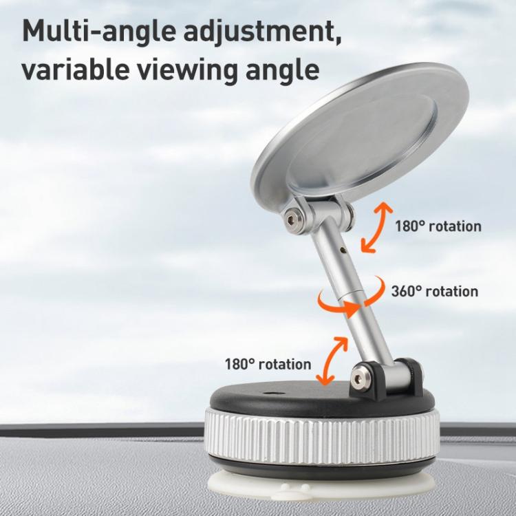 XZK102 Folding Vacuum Adsorption Magnetic Car Phone Holder, XZK102