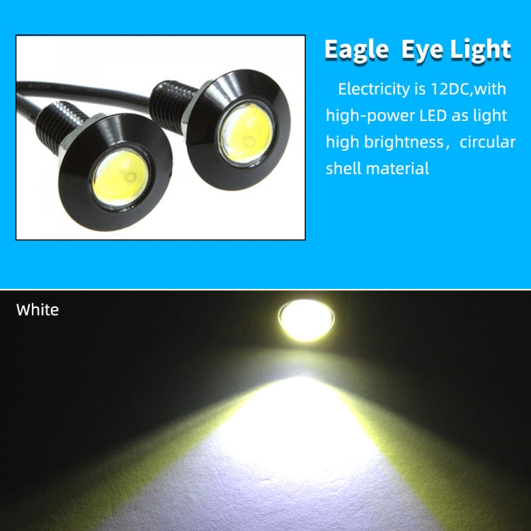 10 PCS 23mm 1.5W DC9-80V Motorcycle Eagle Eye Light Single Lens, 23mm Single Lens(White Light), 23mm Single Lens(Red Light), 23mm Single Lens(Yellow Light)