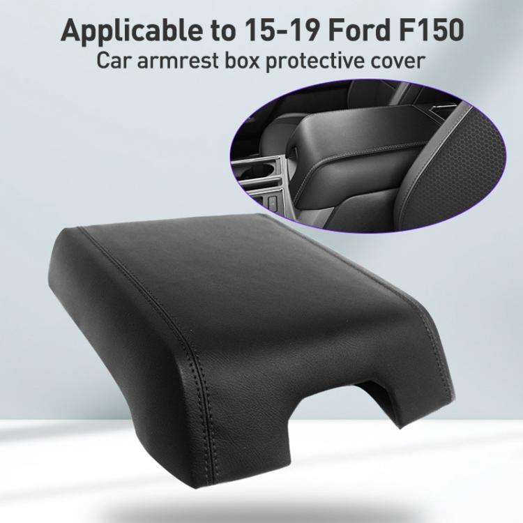 Car Central Armrest Box Protective Leather Cover Mat for Ford F150 2015-2020, For Ford F150 2015-2020