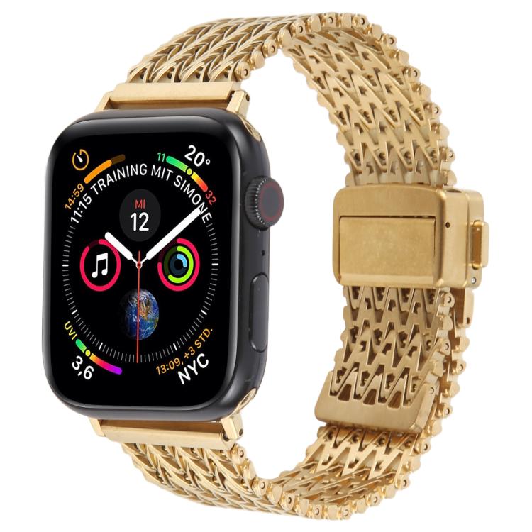 Magnetic Snap Clasp Steel Mesh Metal Watch Band