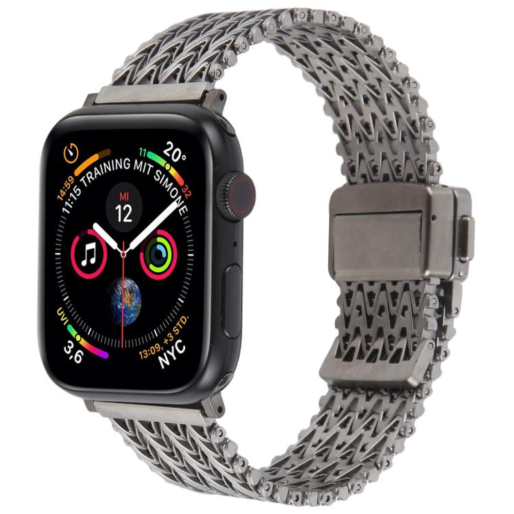 Magnetic Snap Clasp Steel Mesh Metal Watch Band