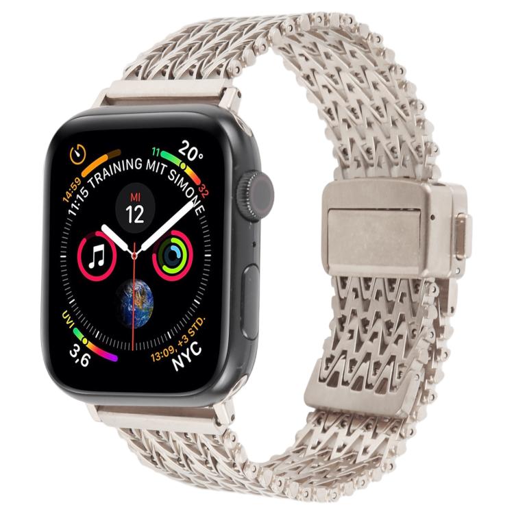 Magnetic Snap Clasp Steel Mesh Metal Watch Band