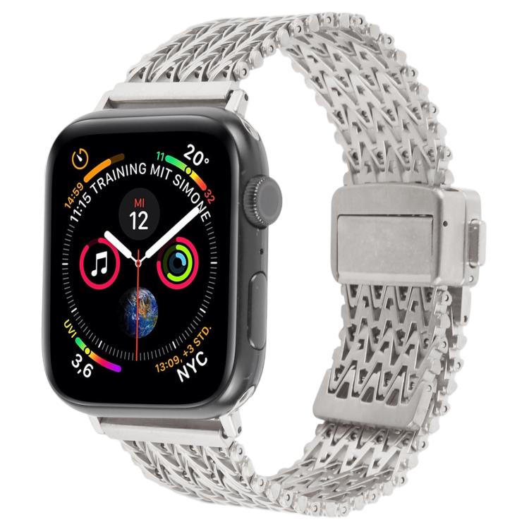 Magnetic Snap Clasp Steel Mesh Metal Watch Band