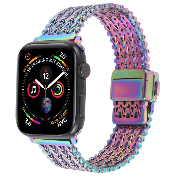 Magnetic Snap Clasp Steel Mesh Metal Watch Band
