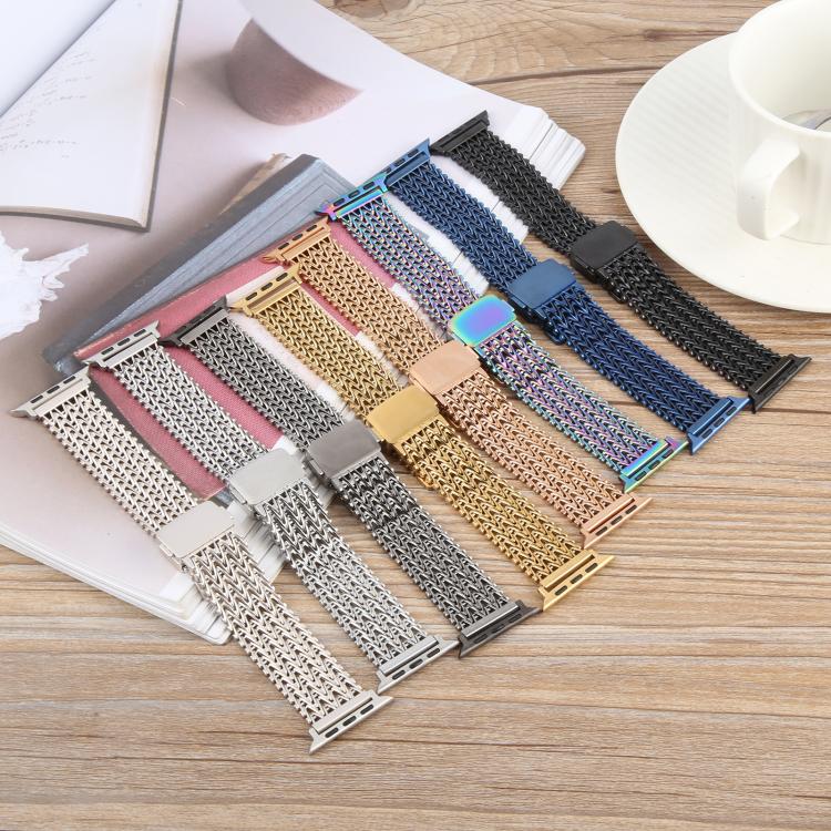 Magnetic Snap Clasp Steel Mesh Metal Watch Band