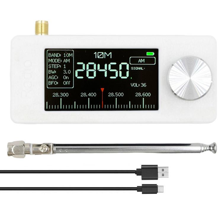 SI4732 1.9 inch IPS Display Portable Radio 0.5-108 MHz LSB USB AM FM Pocket Mini Radio, Telescopic Antenna + USB, Black Round Antenna + USB, Red Round Antenna + USB, Blue Round Antenna + USB