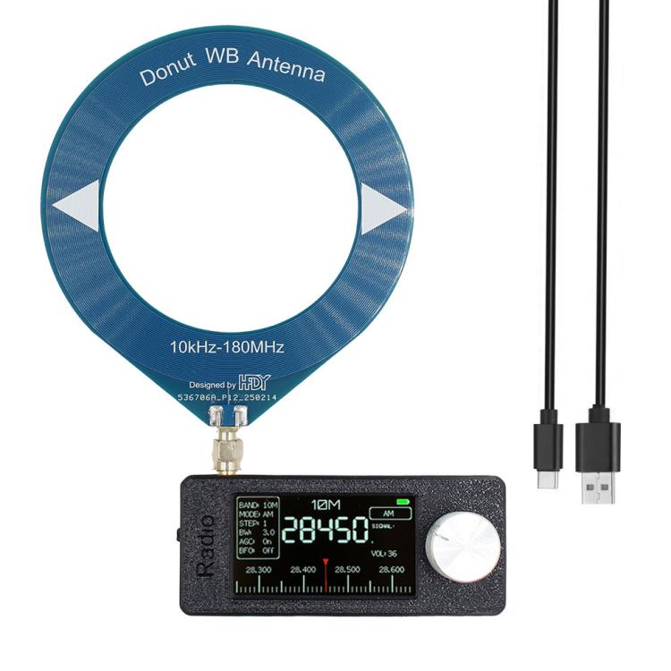 SI4732 1.9 inch IPS Display Portable Radio 0.5-108 MHz LSB USB AM FM Pocket Mini Radio, Telescopic Antenna + USB, Black Round Antenna + USB, Red Round Antenna + USB, Blue Round Antenna + USB