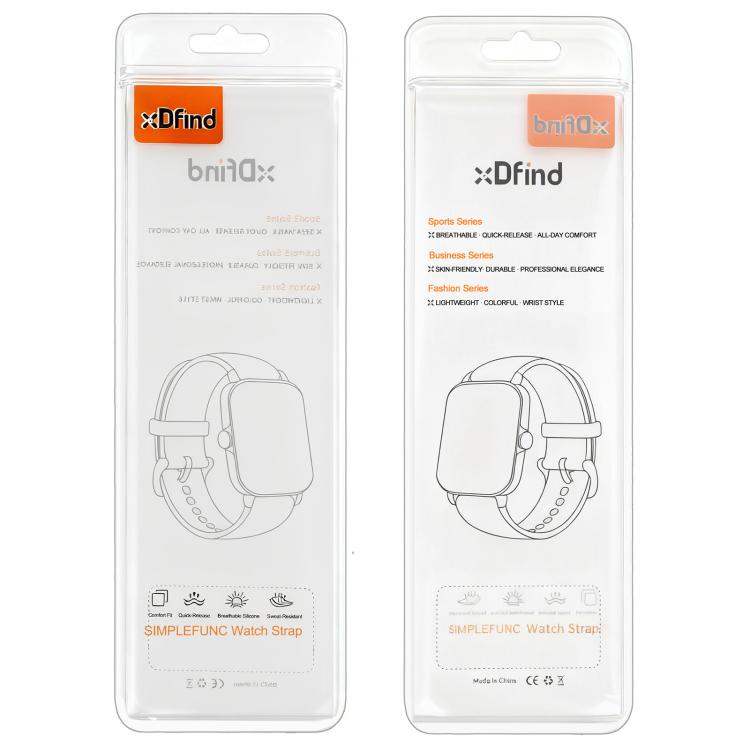 xDfind Solid Color Silicone Watch Band, with Button