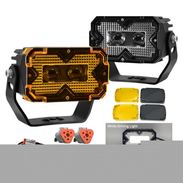 2pcs/Pack Car 70W High-power Matrix Eyes Work Light with Cable Set, Eyes
