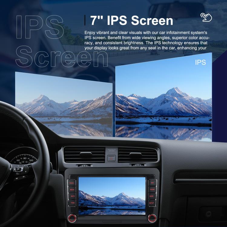 For Volkswagen Android 15 7 inch Horizontal Screen Car Player Car Central Control Navigation, Standard, Standard+AHD+Microphone