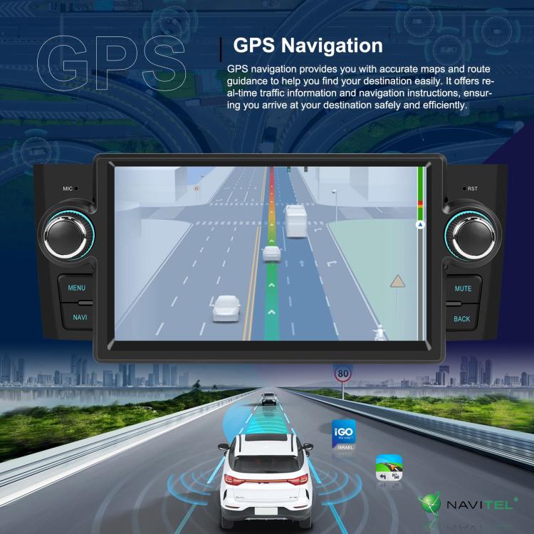 For Fiat Punto 2005-2009 Android 15 7 inch 4G+64G Car Central Control Audio Video Navigation, Standard, Standard+AHD+Microphone