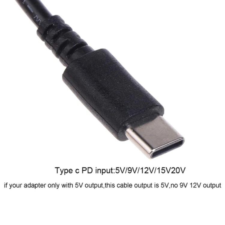 5V-20V Adjustable Voltage Type-C to Cigarette Lighter Socket Conversion Cable, 0.3m, 1m, 2m, 3m