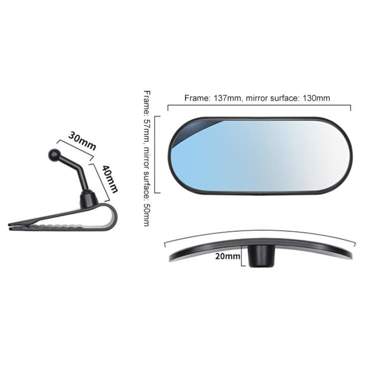 Car Adhesive Type Wide-angle Rearview Auxiliary Mirror, Adhesive Type