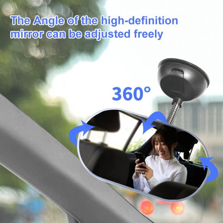Car Suction Cup Type Wide-angle Rearview Auxiliary Mirror, Suction Cup Type