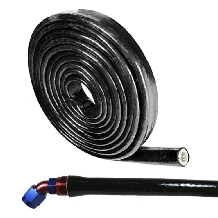 Silicone Fiberglass Fireproof Heat Shield Protective Sleeve Car Line Insulation Protection Cover, 1m Length, 10mm, 12mm, 16mm, 19mm
