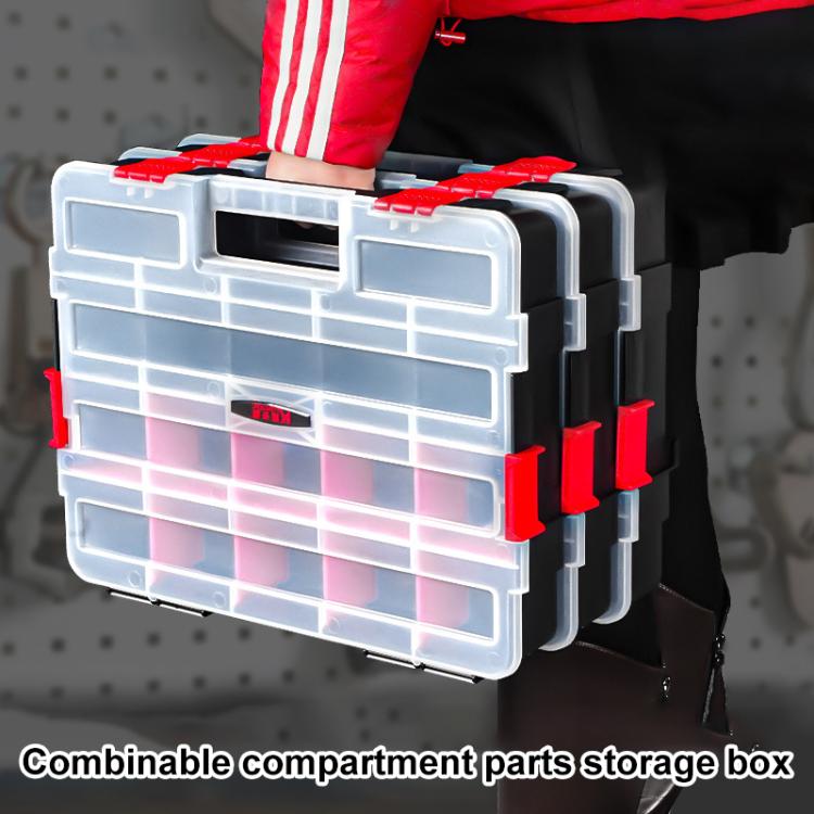 Hardware Parts Portable Multi-functional Compartment Storage Box, 38x29.5xcm