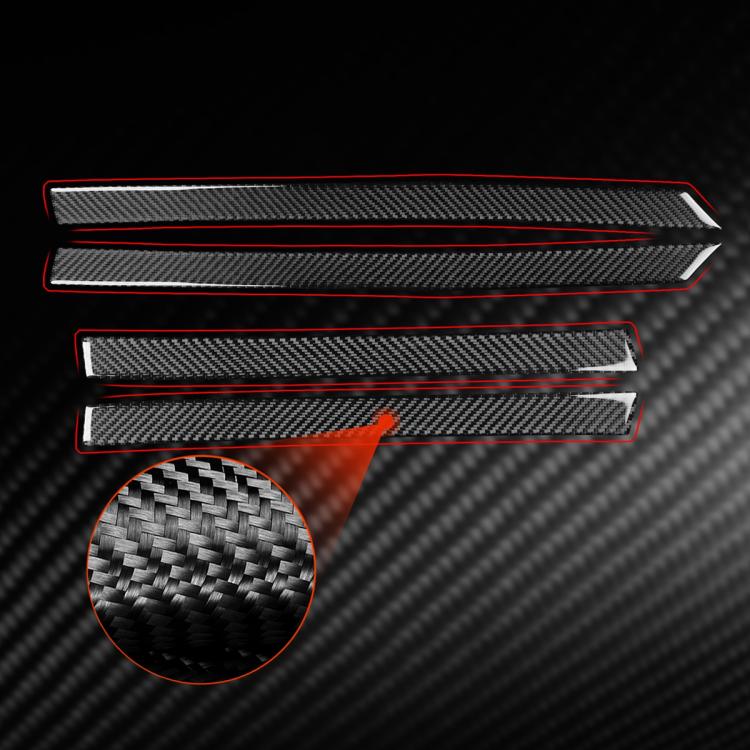 4pcs/Set Carbon Fiber Car Door Panel Decorative Sticker for SEAT Leon 2005-2012, Left and Right Driver, Door Panel