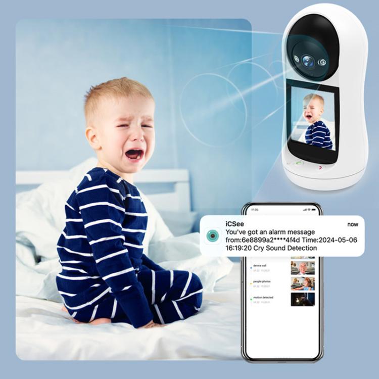 V5 2MP Home HD Full Color Two-Way Video Call Camera Support One-Click Call, EU Plug, US Plug